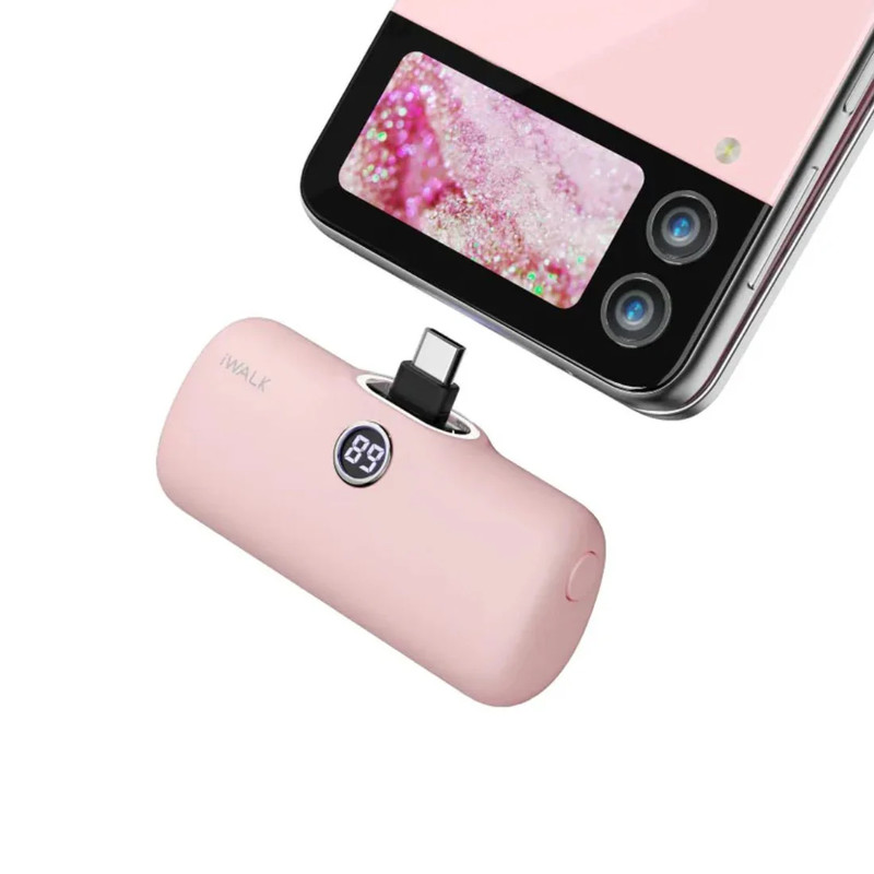 iWalk LinkPod Portable Charger 4800mAh Power Bank - Pink - مزود طاقة